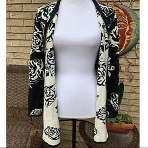 SOLD Isaac Mizrahi Live! rose print cardigan